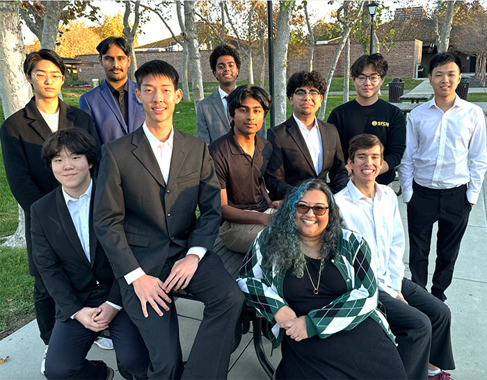 group of debate team members