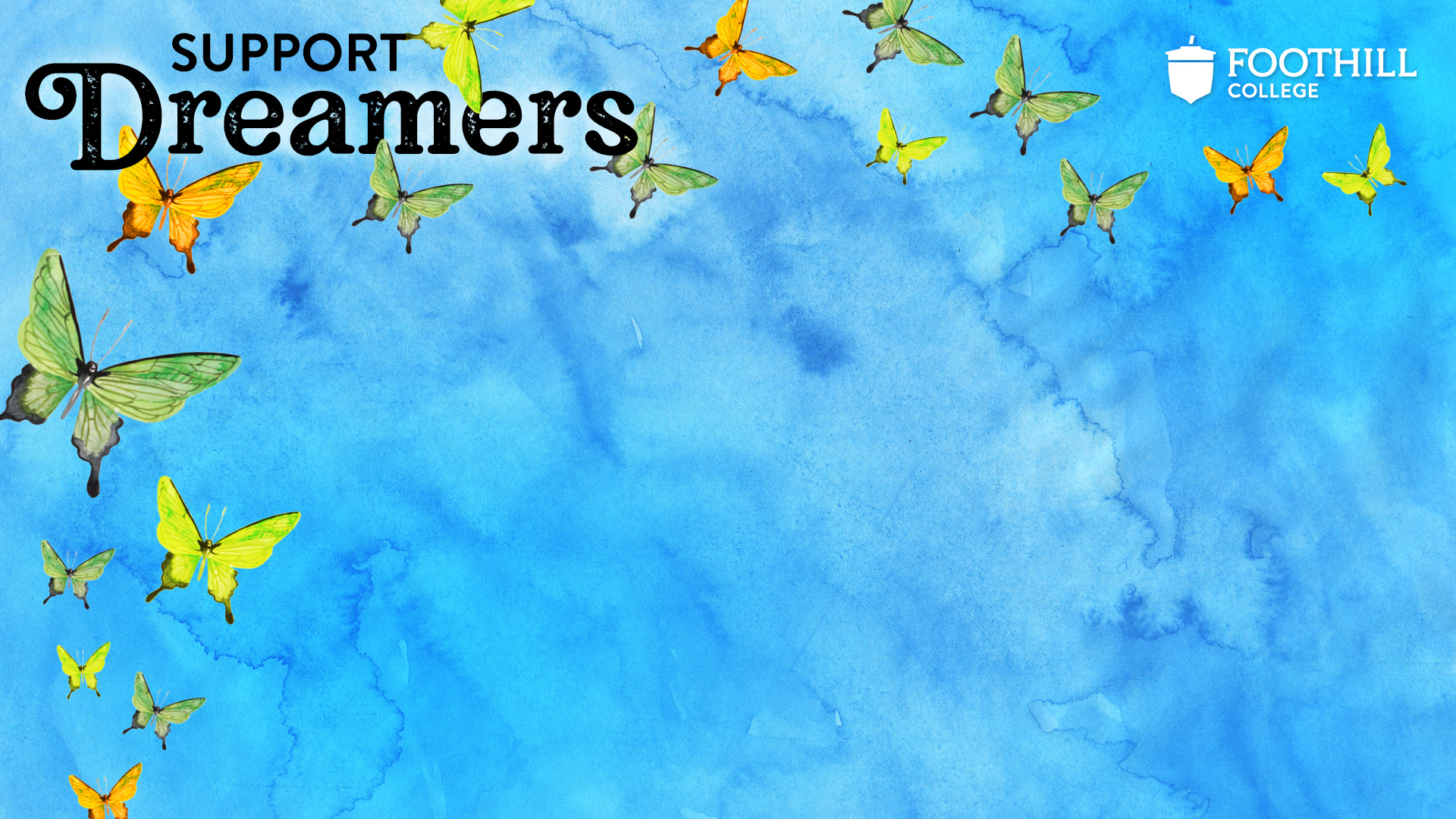 dreamers background with butterflies