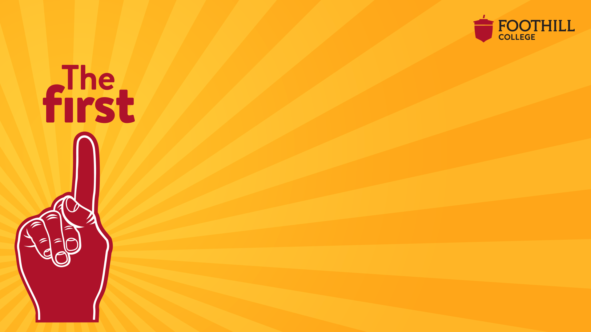 the first background with red foam finger