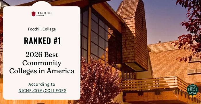 Foothill College ranked 2026 #1 best community in the nation