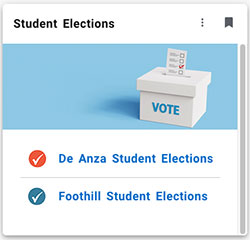 Foothill College Student Elections voting app in MyPortal